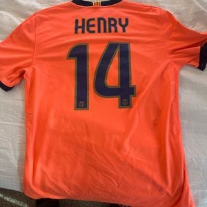 Thierry Henry Barcelona Nike Jersey 2009 Away Pink Large